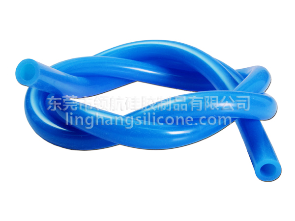 Blue silicone tube